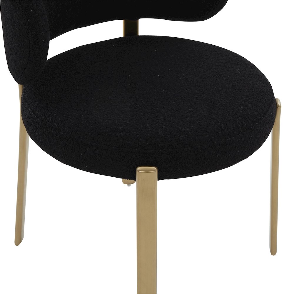 Margaret Black Boucle Dining Chair. Picture 5