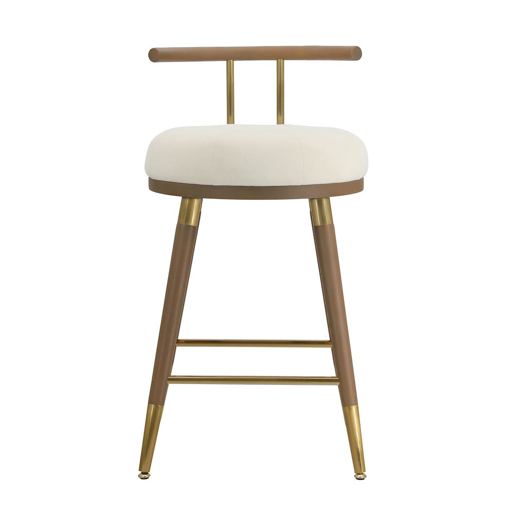 Juniper Cream Velvet Counter Stool. Picture 3