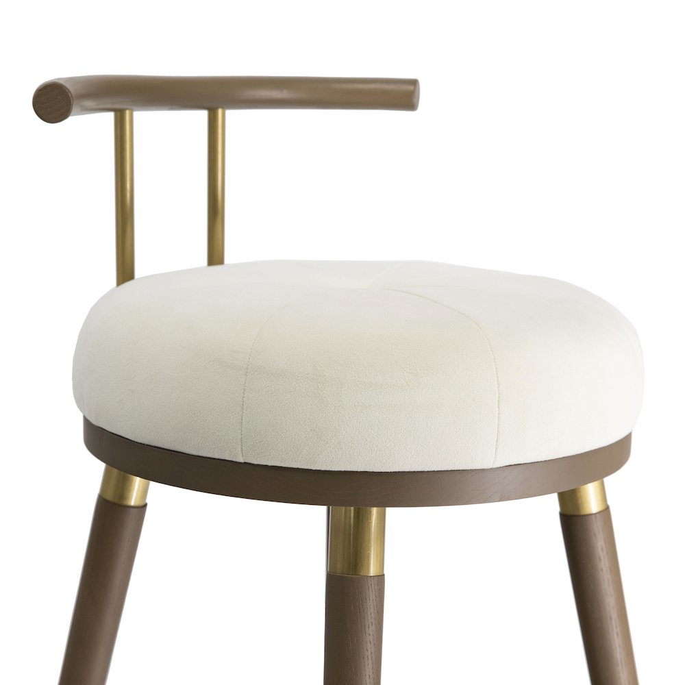 Juniper Cream Velvet Counter Stool. Picture 4