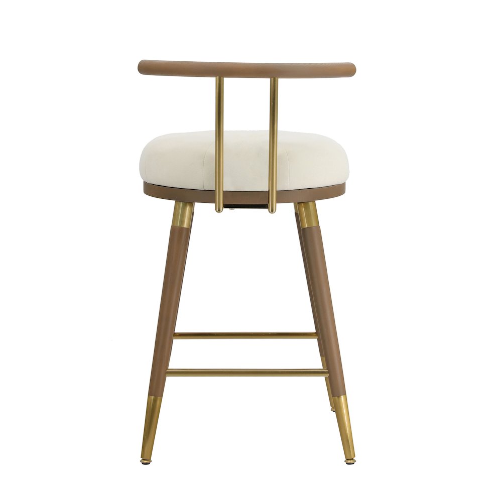 Juniper Cream Velvet Counter Stool. Picture 5