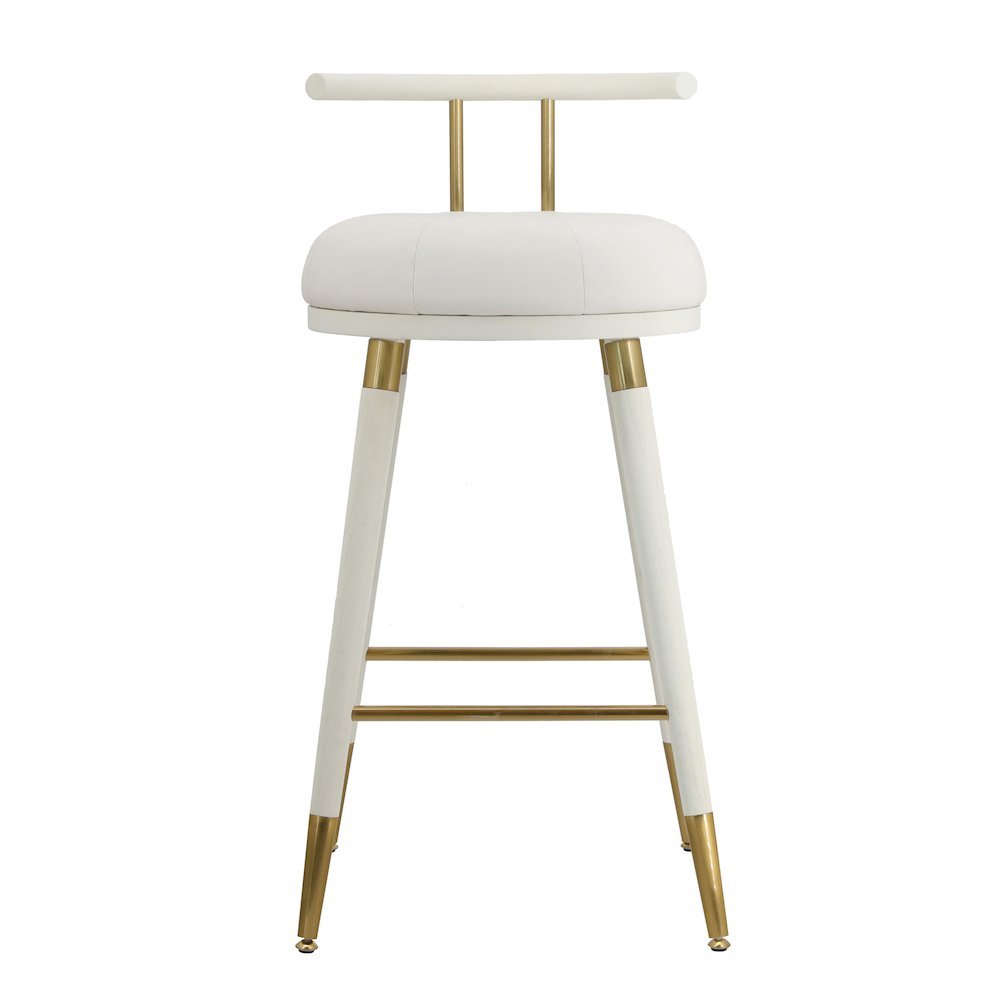 Juniper White Vegan Leather Counter Stool. Picture 3
