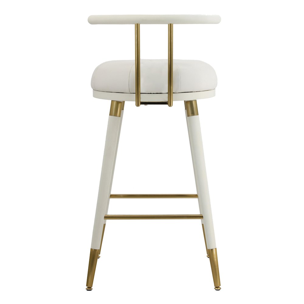 Juniper White Vegan Leather Counter Stool. Picture 5
