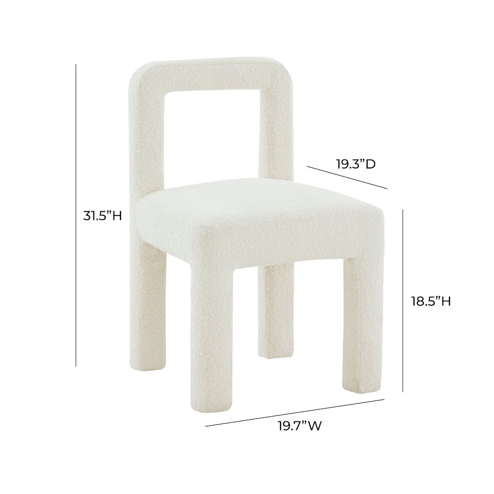 Hazel Cream Boucle Dining Chair. Picture 7