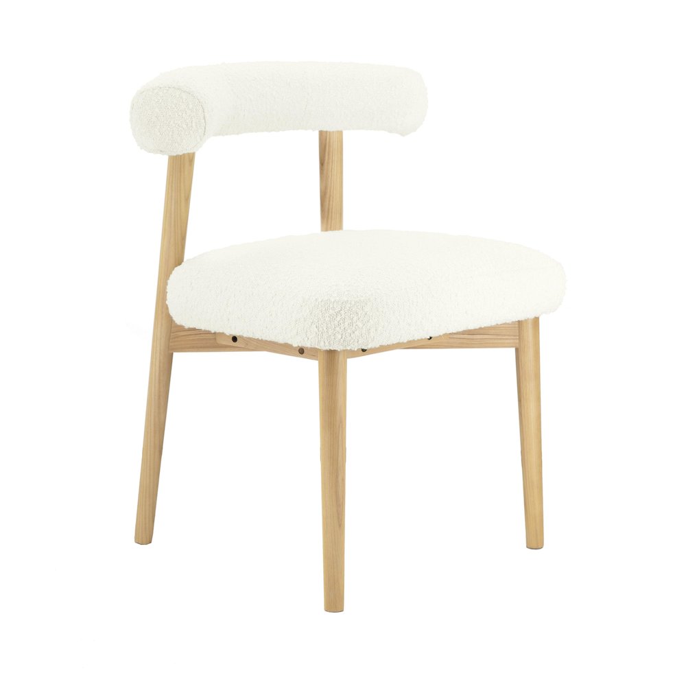 Spara Cream Boucle Side Chair. Picture 1