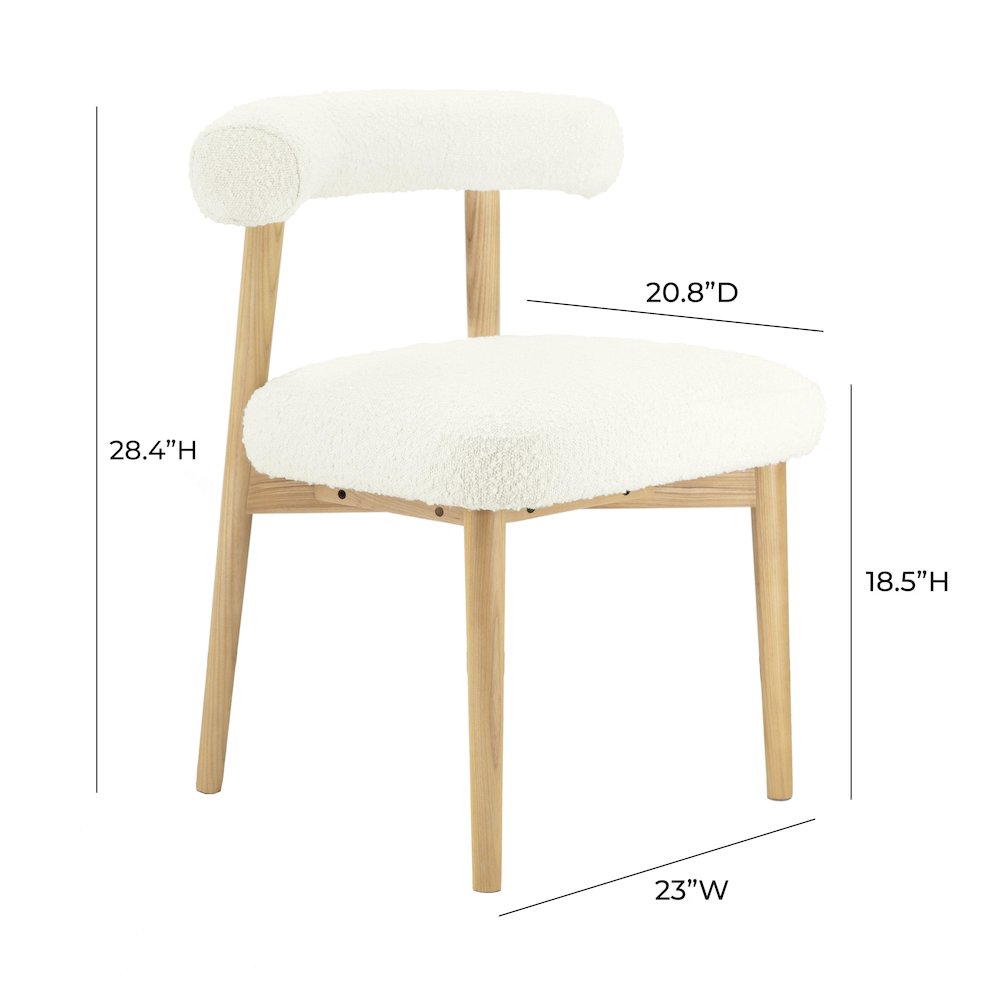 Spara Cream Boucle Side Chair. Picture 6
