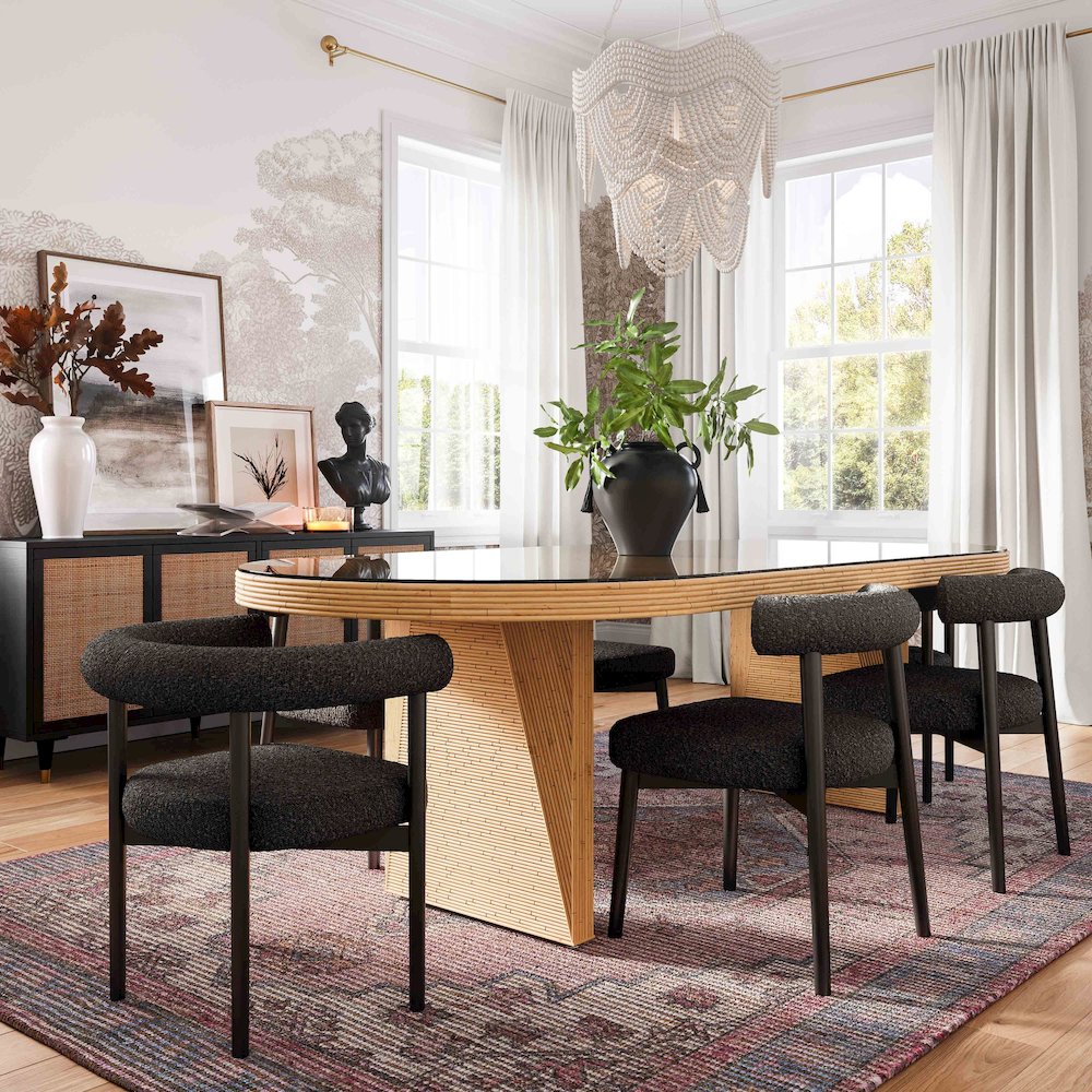 Spara Black Boucle Side Chair. Picture 2