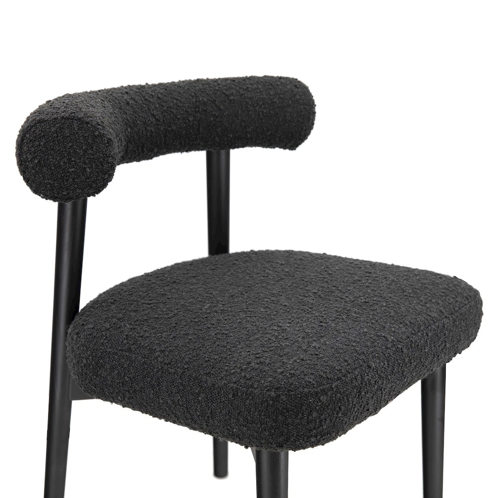 Spara Black Boucle Side Chair. Picture 5