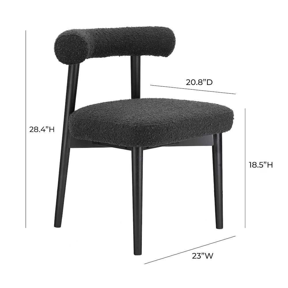 Spara Black Boucle Side Chair. Picture 6