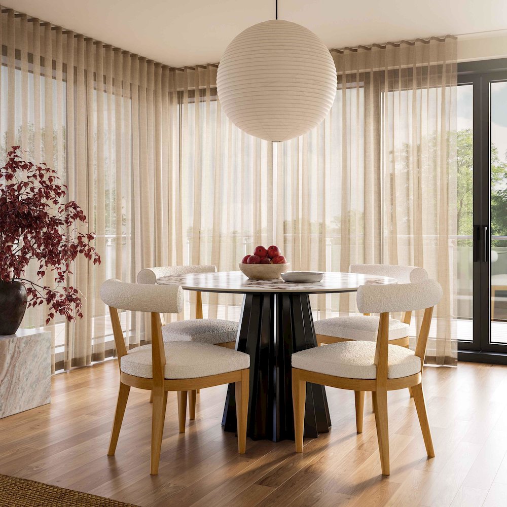 Palla Cream Boucle Dining Chair. Picture 2