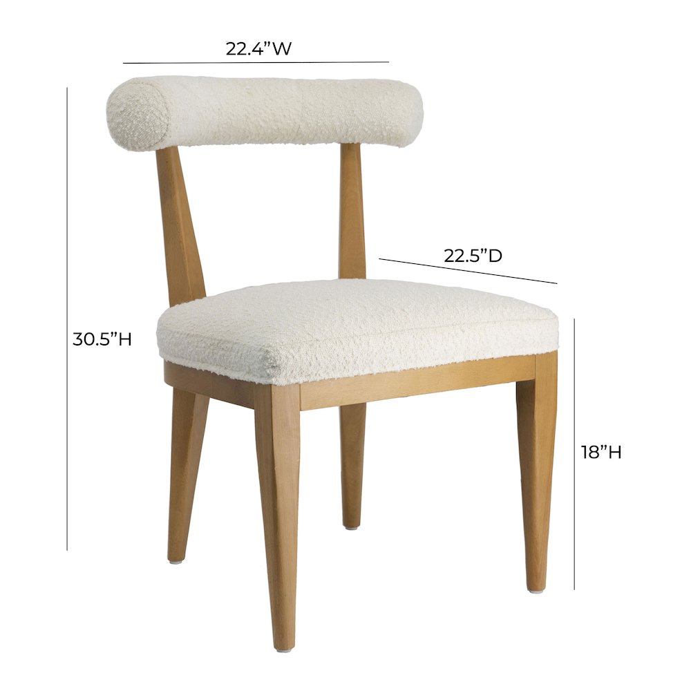Palla Cream Boucle Dining Chair. Picture 6