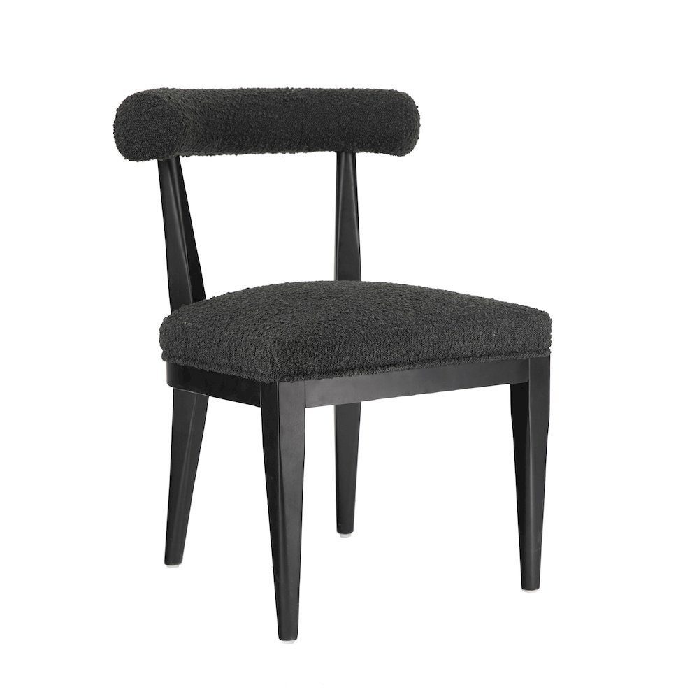 Palla Black Boucle Dining Chair. Picture 1