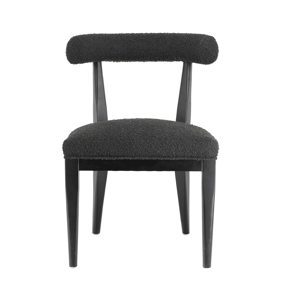 Palla Black Boucle Dining Chair. Picture 3