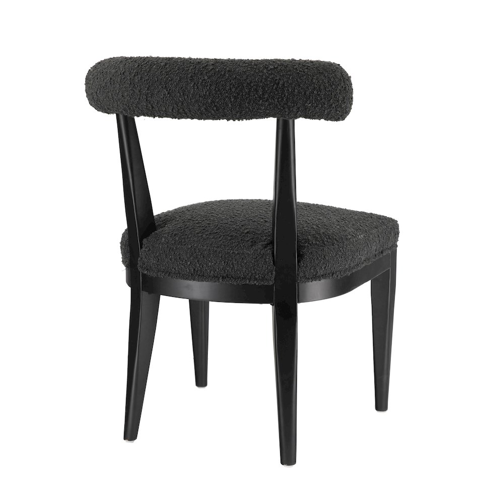 Palla Black Boucle Dining Chair. Picture 4