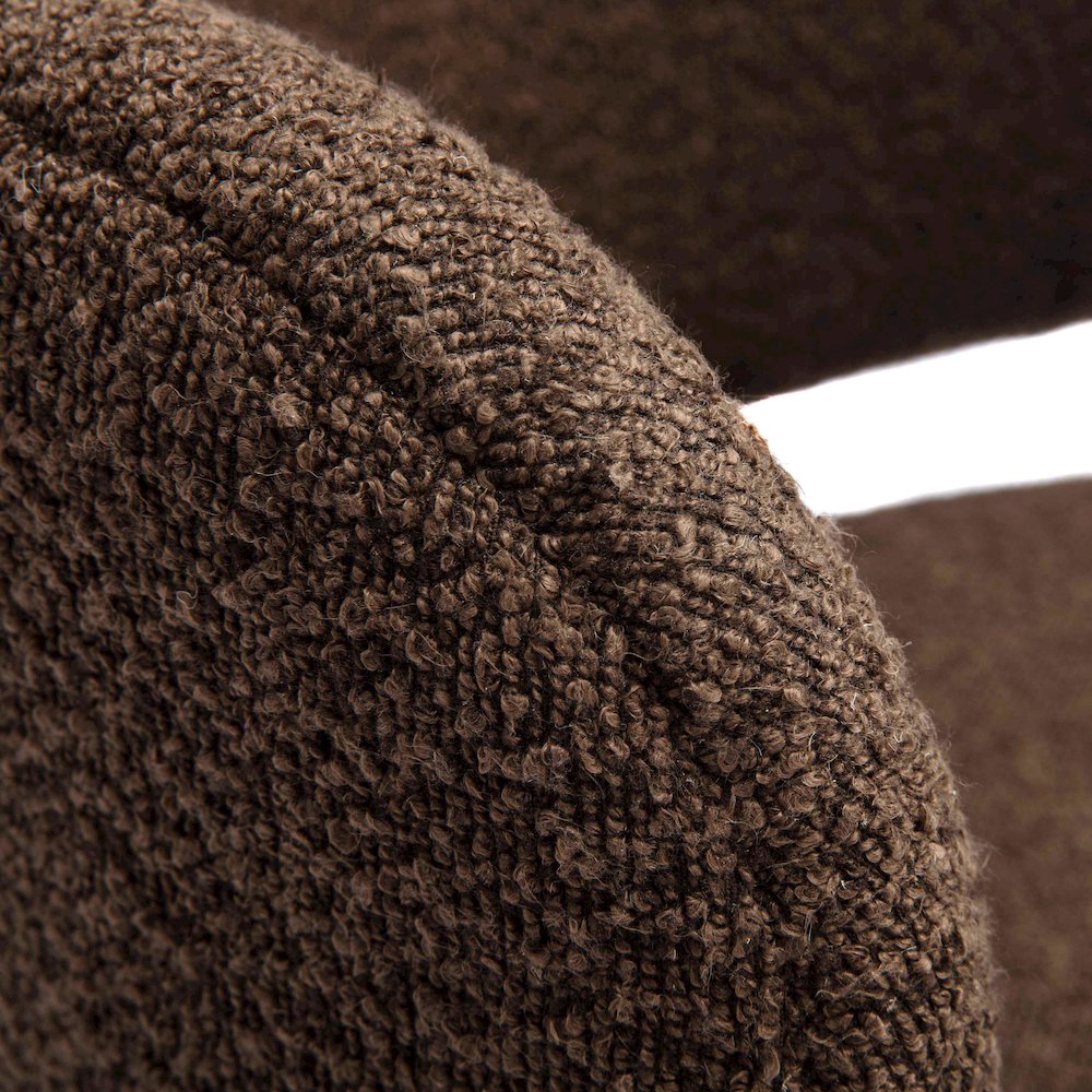 Margaret Chocolate Brown Boucle Dining Chair. Picture 6