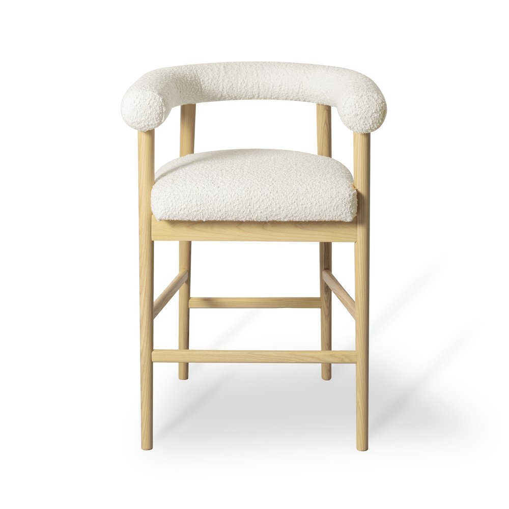 Spara Cream Boucle Counter Stool. Picture 3