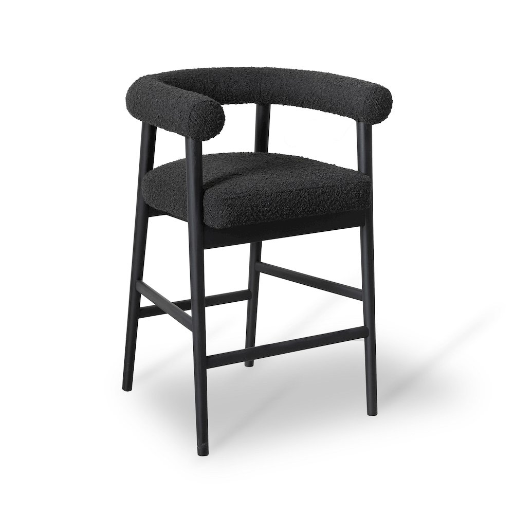 Spara Black Boucle Counter Stool. Picture 1