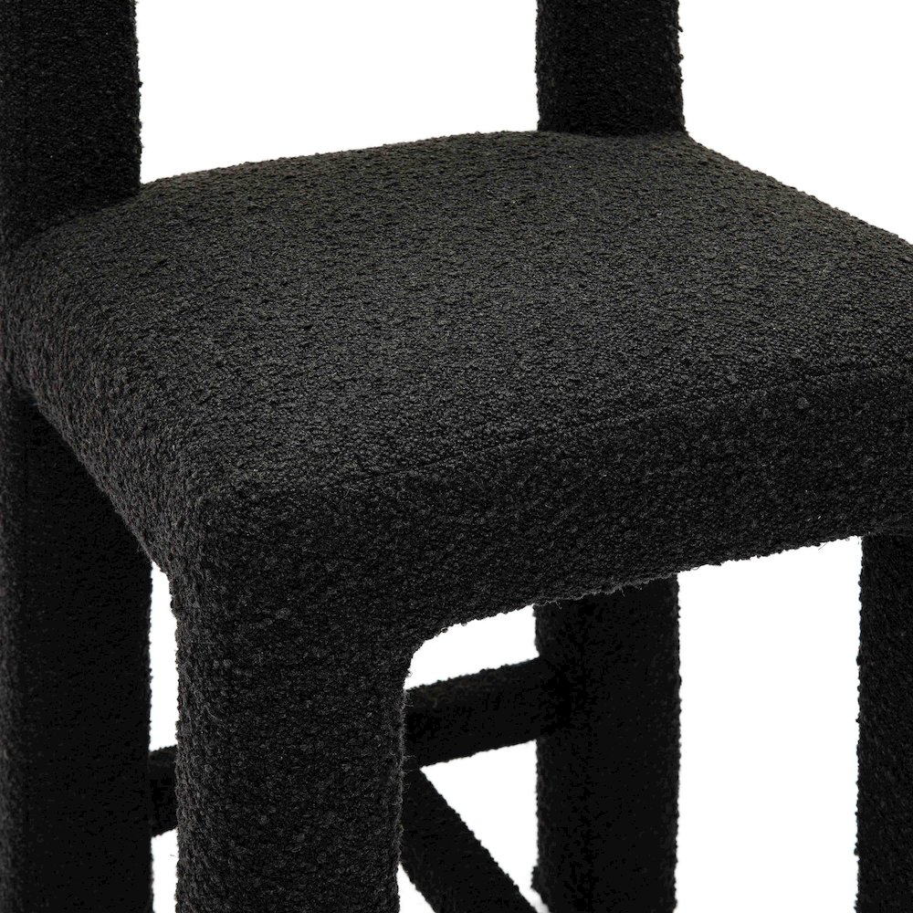 Hazel Black Boucle Counter Stool. Picture 5
