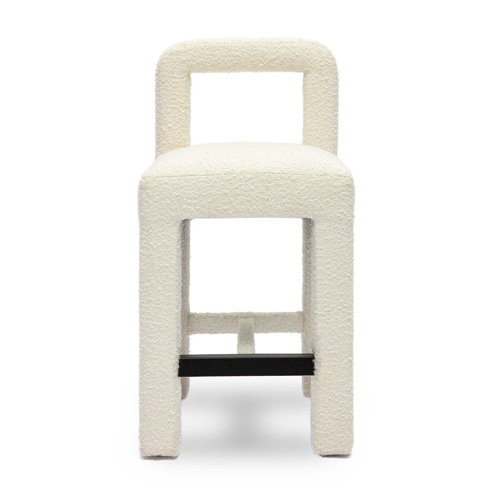 Hazel Cream Boucle Counter Stool. Picture 3