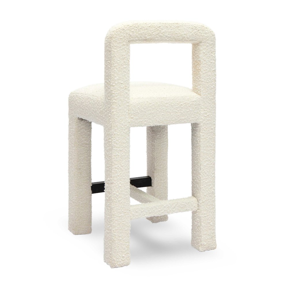 Hazel Cream Boucle Counter Stool. Picture 4