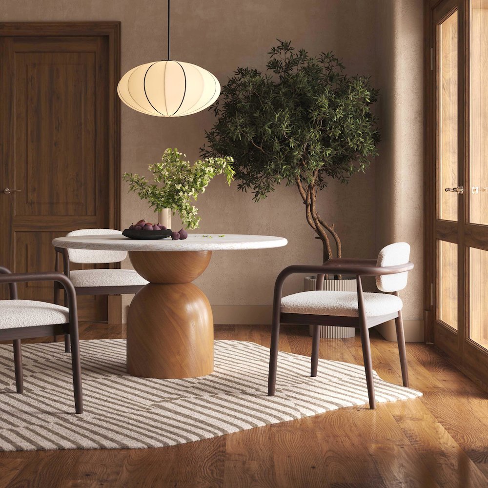 Betsy Cream Performance Boucle Dining Chair. Picture 2
