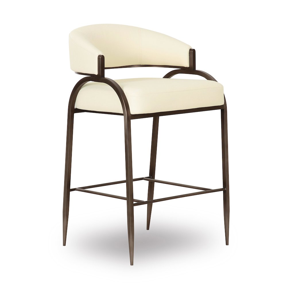 Tatum Cream Performance Vegan Leather Counter Stool. Picture 1