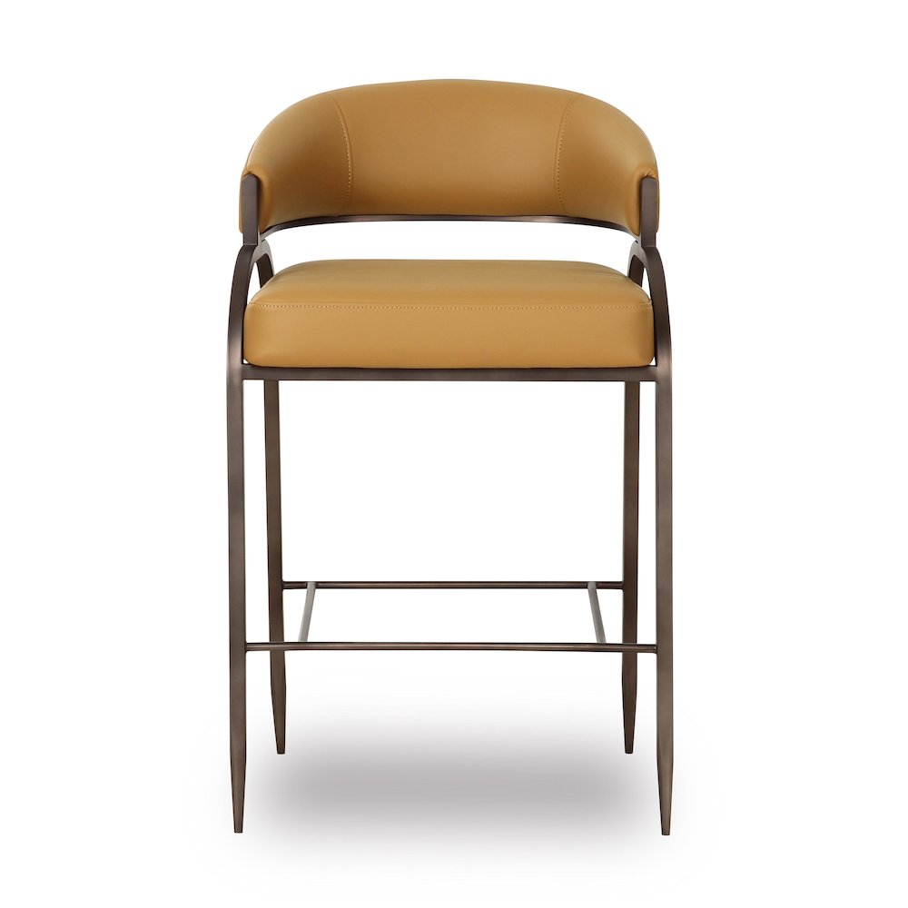 Tatum Tan Performance Vegan Leather Counter Stool. Picture 3