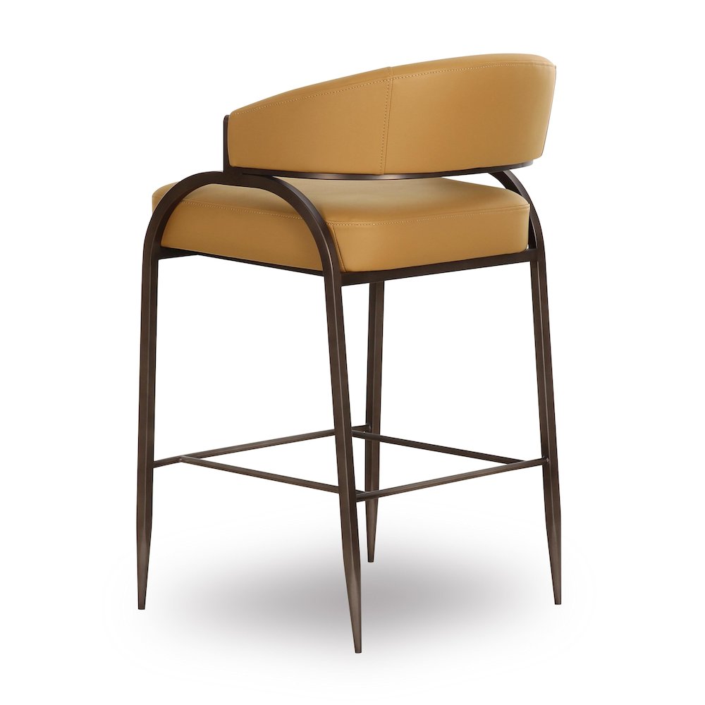 Tatum Tan Performance Vegan Leather Counter Stool. Picture 4