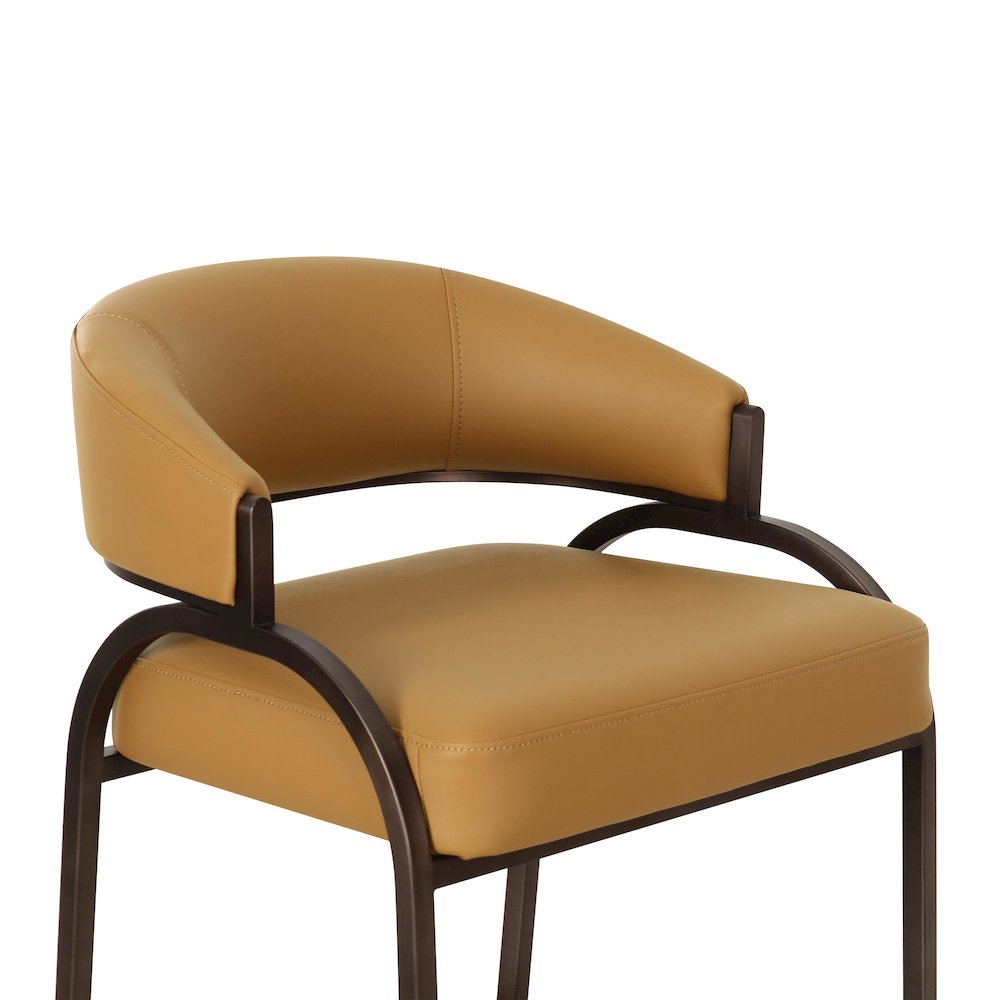 Tatum Tan Performance Vegan Leather Counter Stool. Picture 5