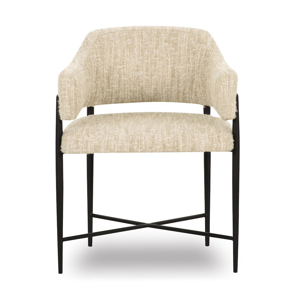Sezanne Taupe Textured Performance Boucle Dining Chair. Picture 3