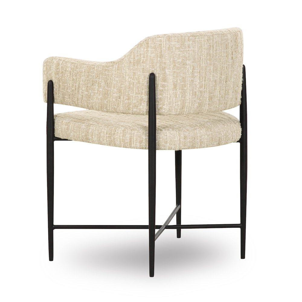 Sezanne Taupe Textured Performance Boucle Dining Chair. Picture 4