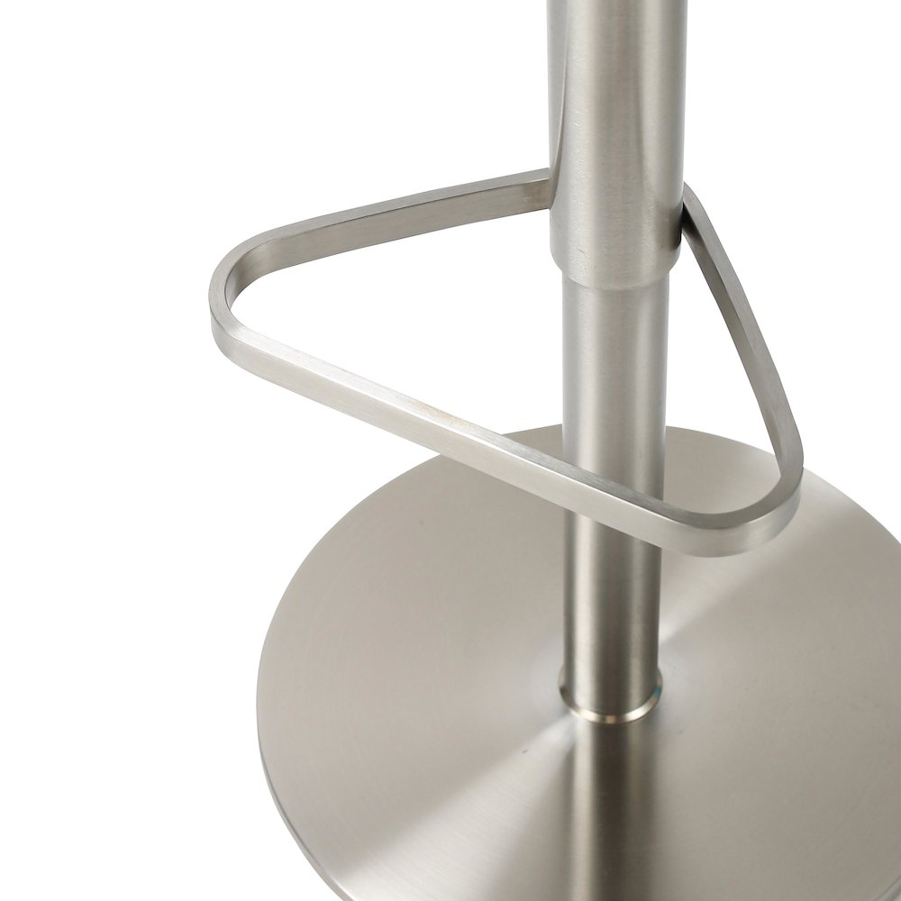 Astro White and Grey Boucle Adjustable Stool. Picture 6