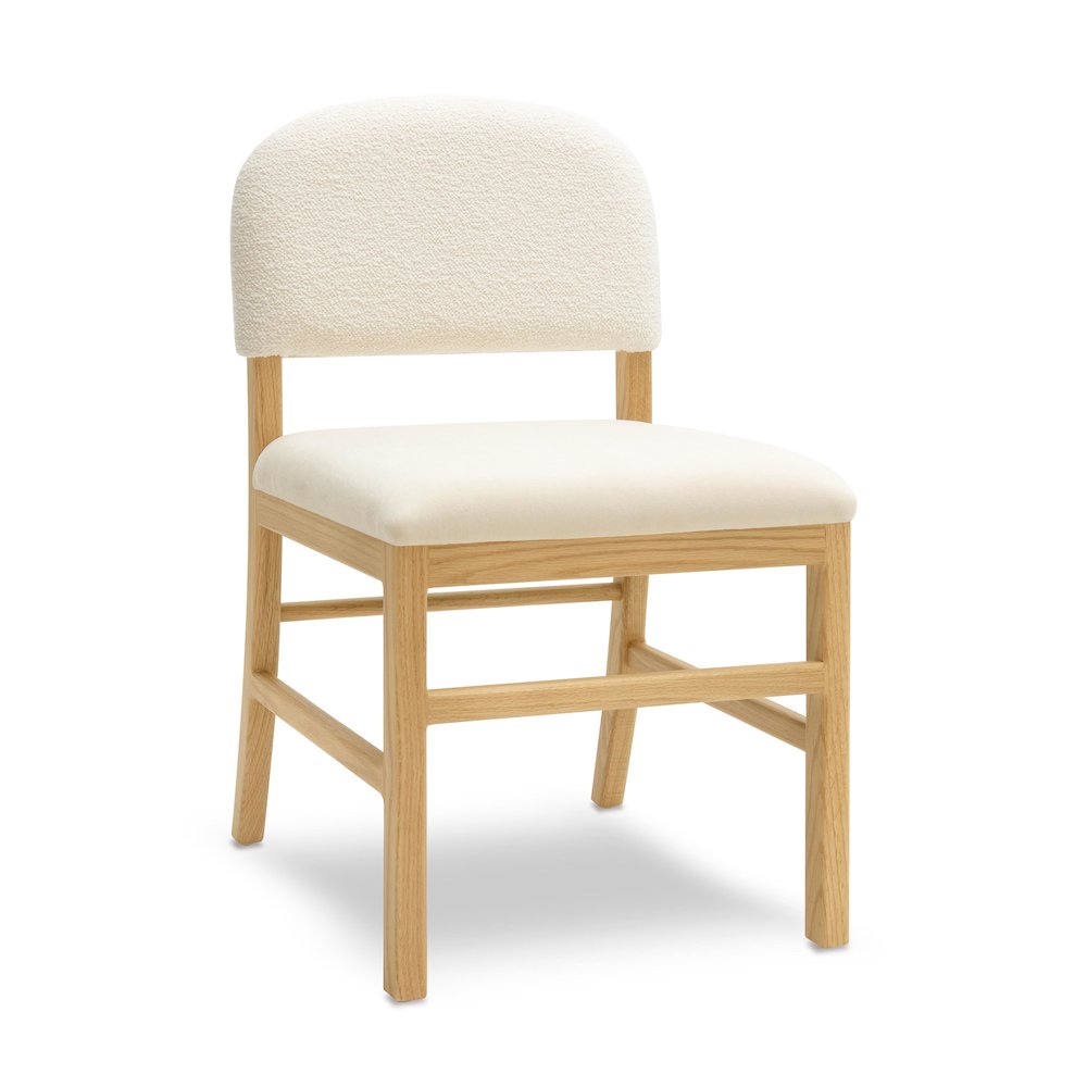 Calla Cream Performance Velvet Dining Chair. Picture 1