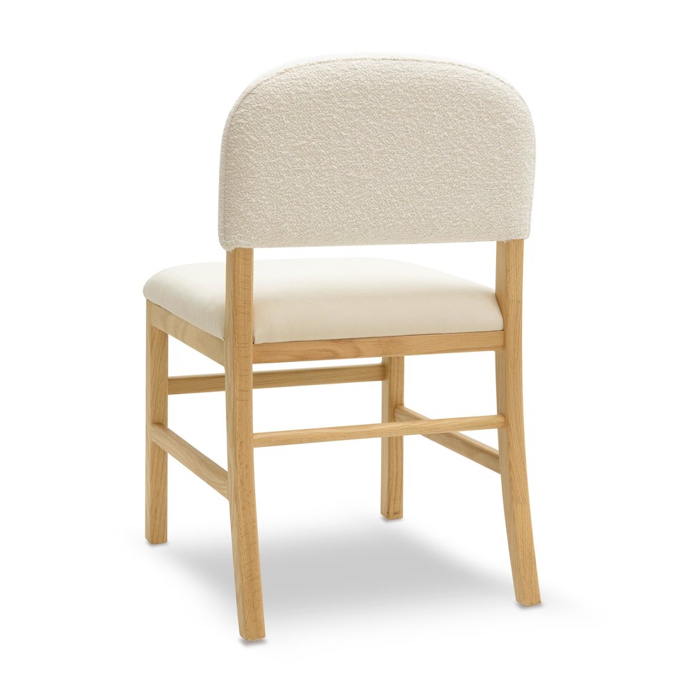 Calla Cream Performance Velvet Dining Chair. Picture 4