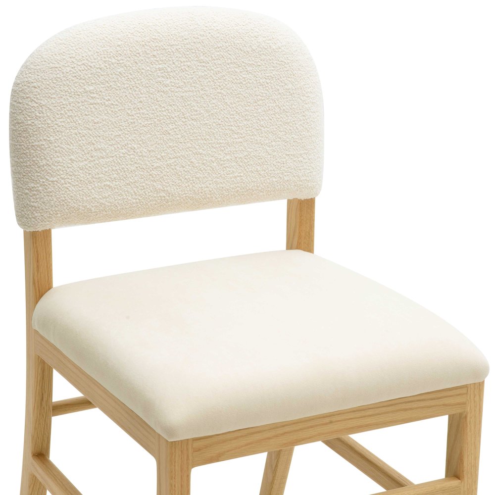 Calla Cream Performance Velvet Dining Chair. Picture 5