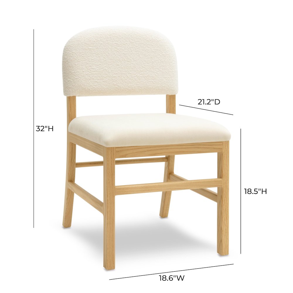 Calla Cream Performance Velvet Dining Chair. Picture 6