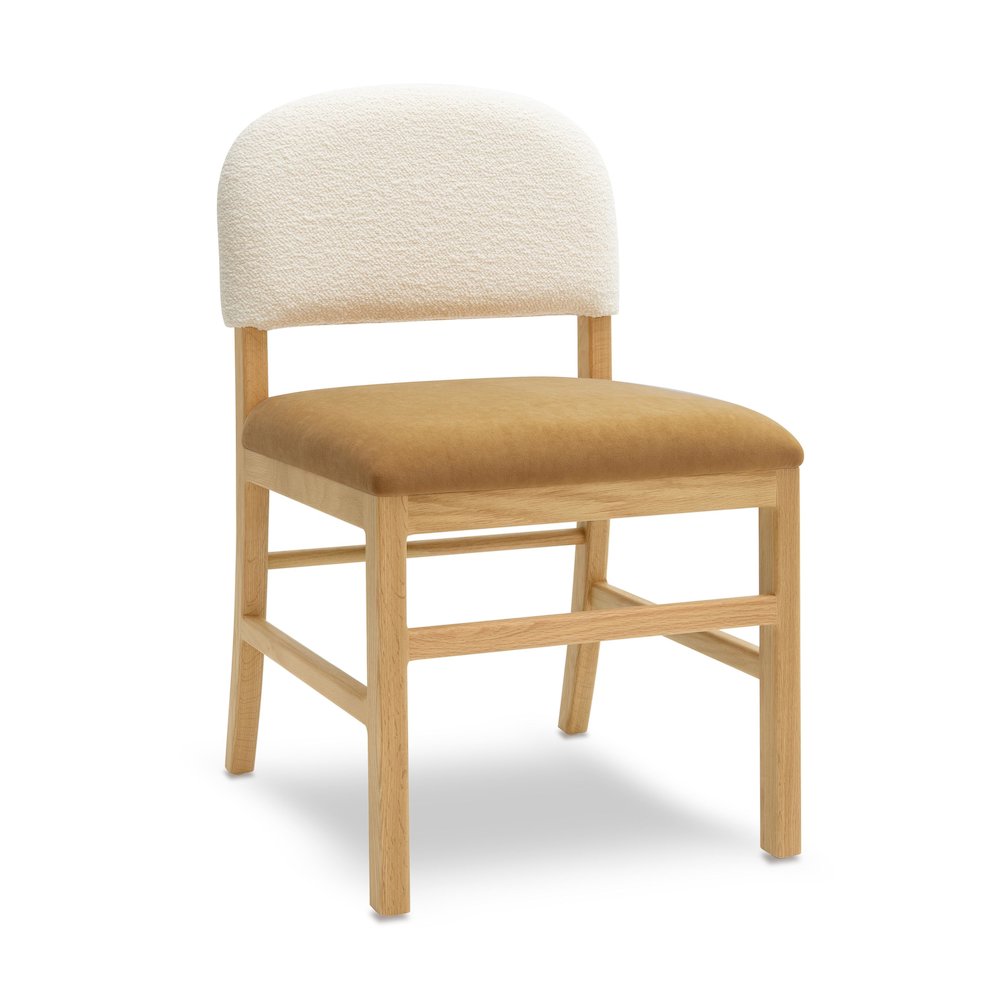 Calla Cognac Performance Velvet Dining Chair. Picture 1