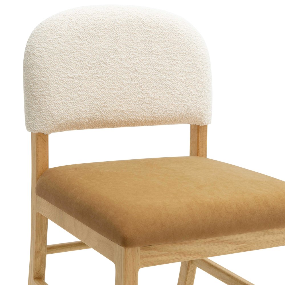 Calla Cognac Performance Velvet Dining Chair. Picture 5