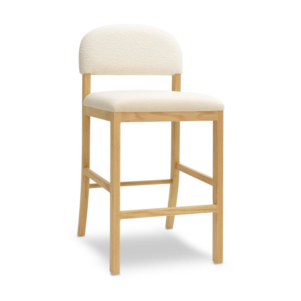 Calla Cream Performance Velvet Counter Stool. Picture 1