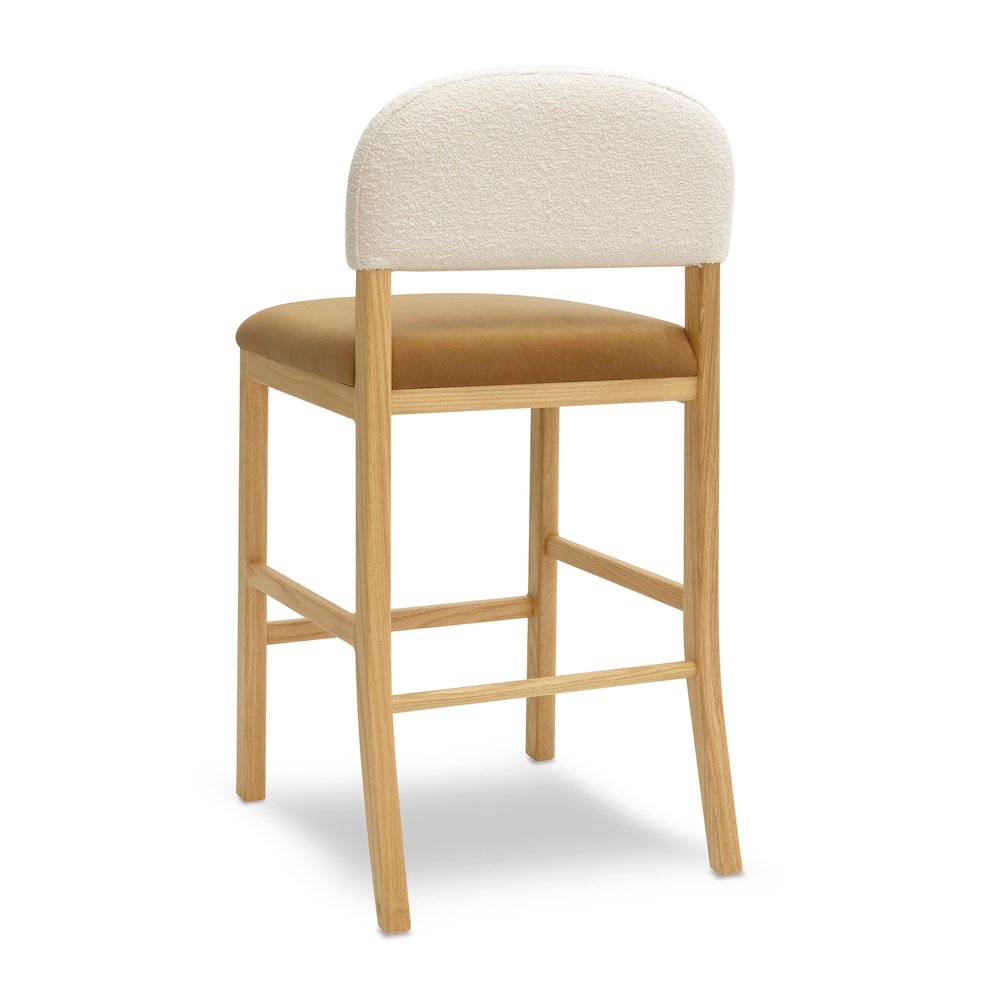 Calla Cognac Performance Velvet Counter Stool. Picture 4