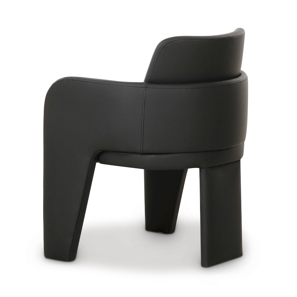 Leo Black Performance Vegan Leather Dining Chair. Picture 4
