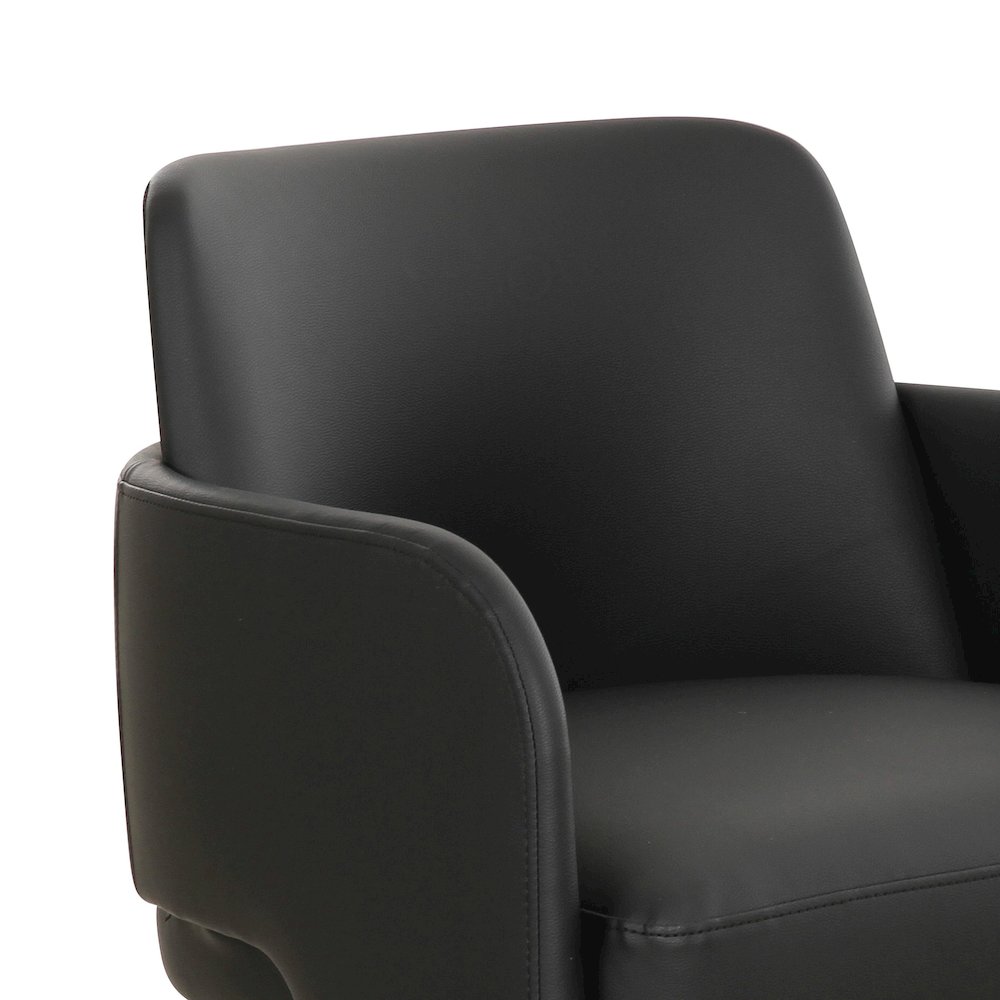 Leo Black Performance Vegan Leather Dining Chair. Picture 5