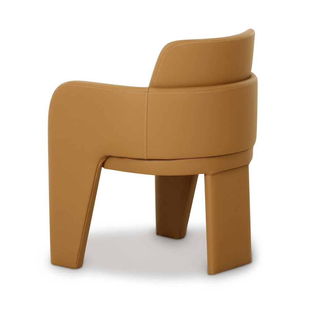 Leo Tan Performance Vegan Leather Dining Chair. Picture 4