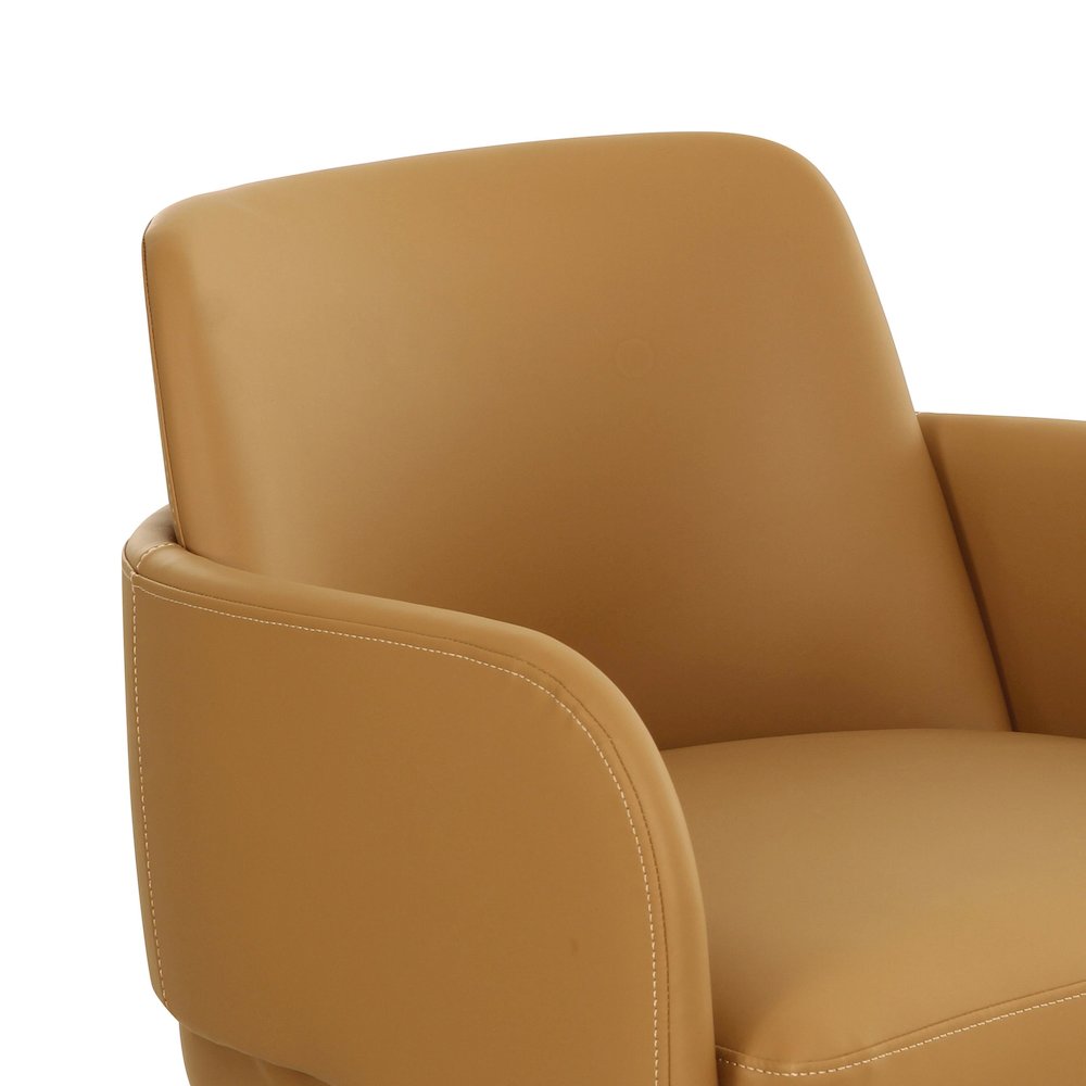 Leo Tan Performance Vegan Leather Dining Chair. Picture 5