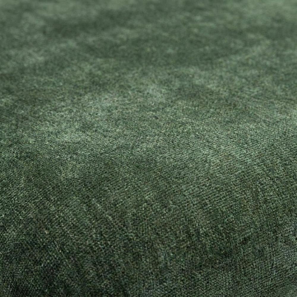 Textured Velvet Upholstered Dining Chair with Oak Legs, Forest Green. Picture 6