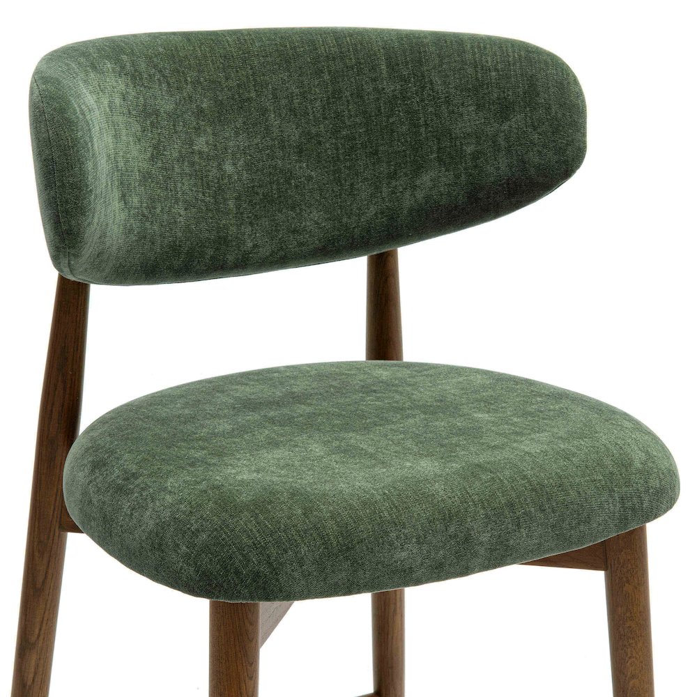 Zinea Forest Green Performance Textured Velvet Counter Stool. Picture 5