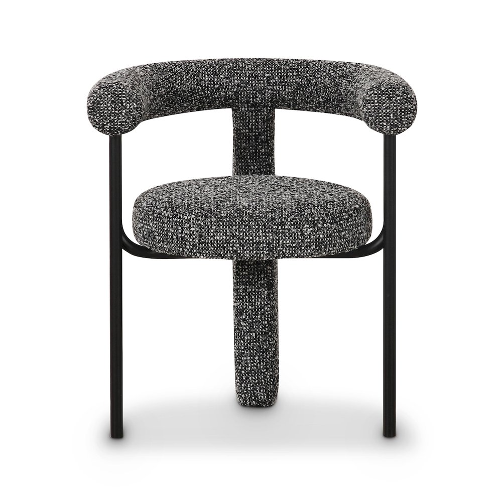 Synn Black Performance Boucle Dining Chair. Picture 1