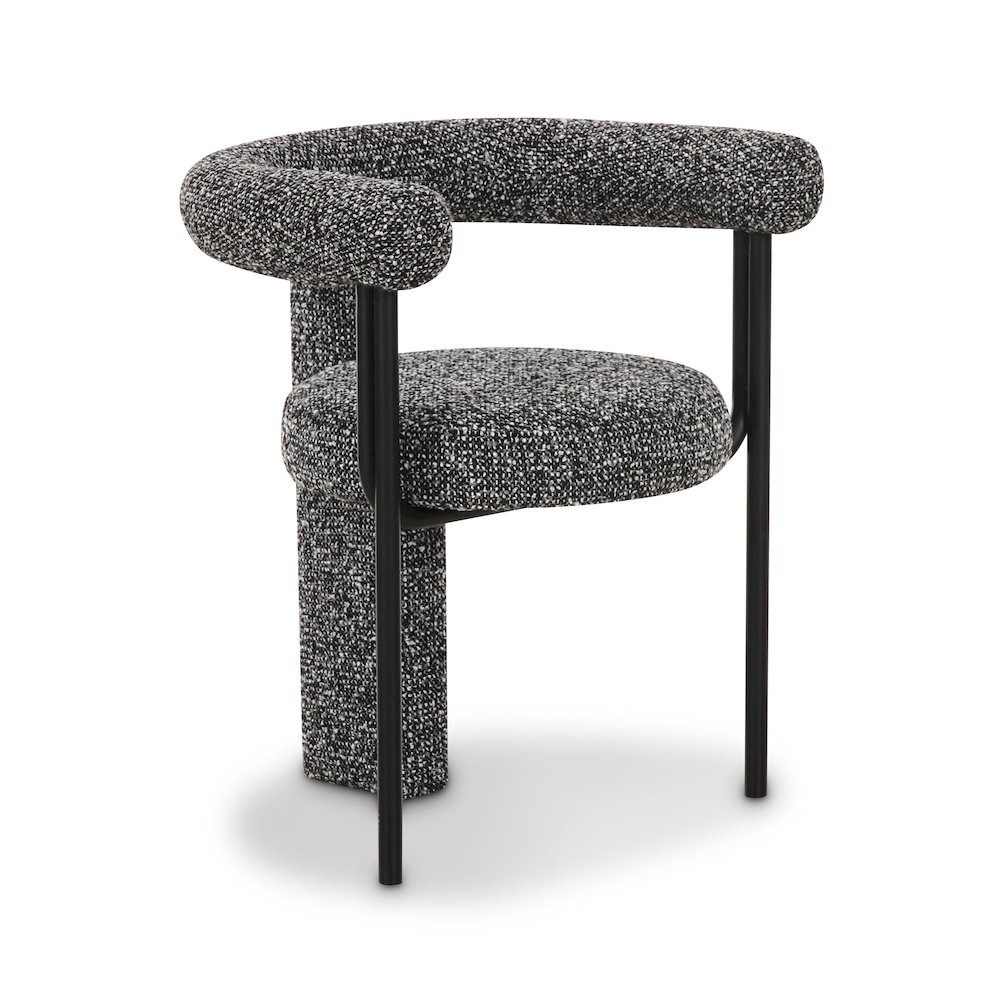 Synn Black Performance Boucle Dining Chair. Picture 3