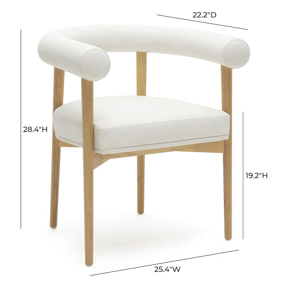 Spara White Vegan Leather Dining Chair. Picture 6