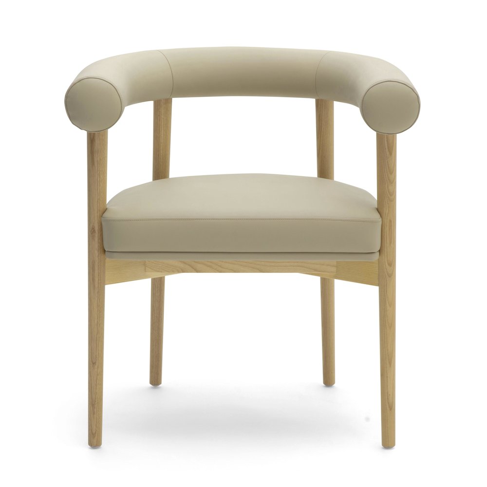 Spara Taupe Vegan Leather Dining Chair. Picture 3