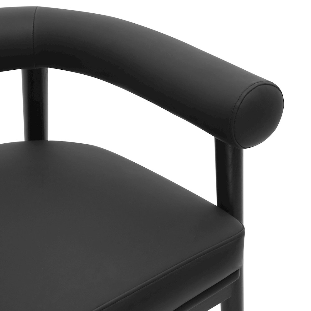Spara Black Vegan Leather Counter Stool. Picture 5